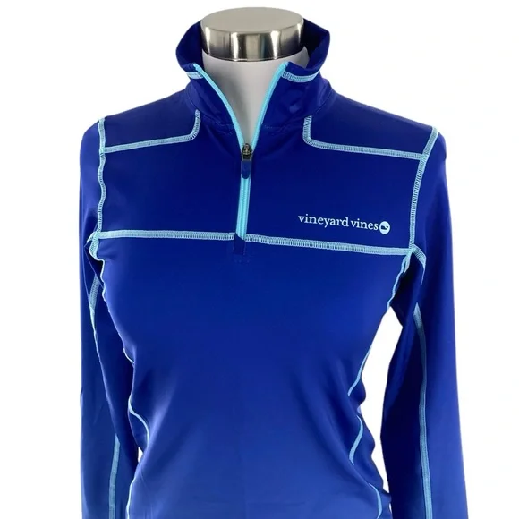 Vineyard Vines Performance Quarter Zip Ombre Tech Top Women’s X-Small - Picture 2 of 8